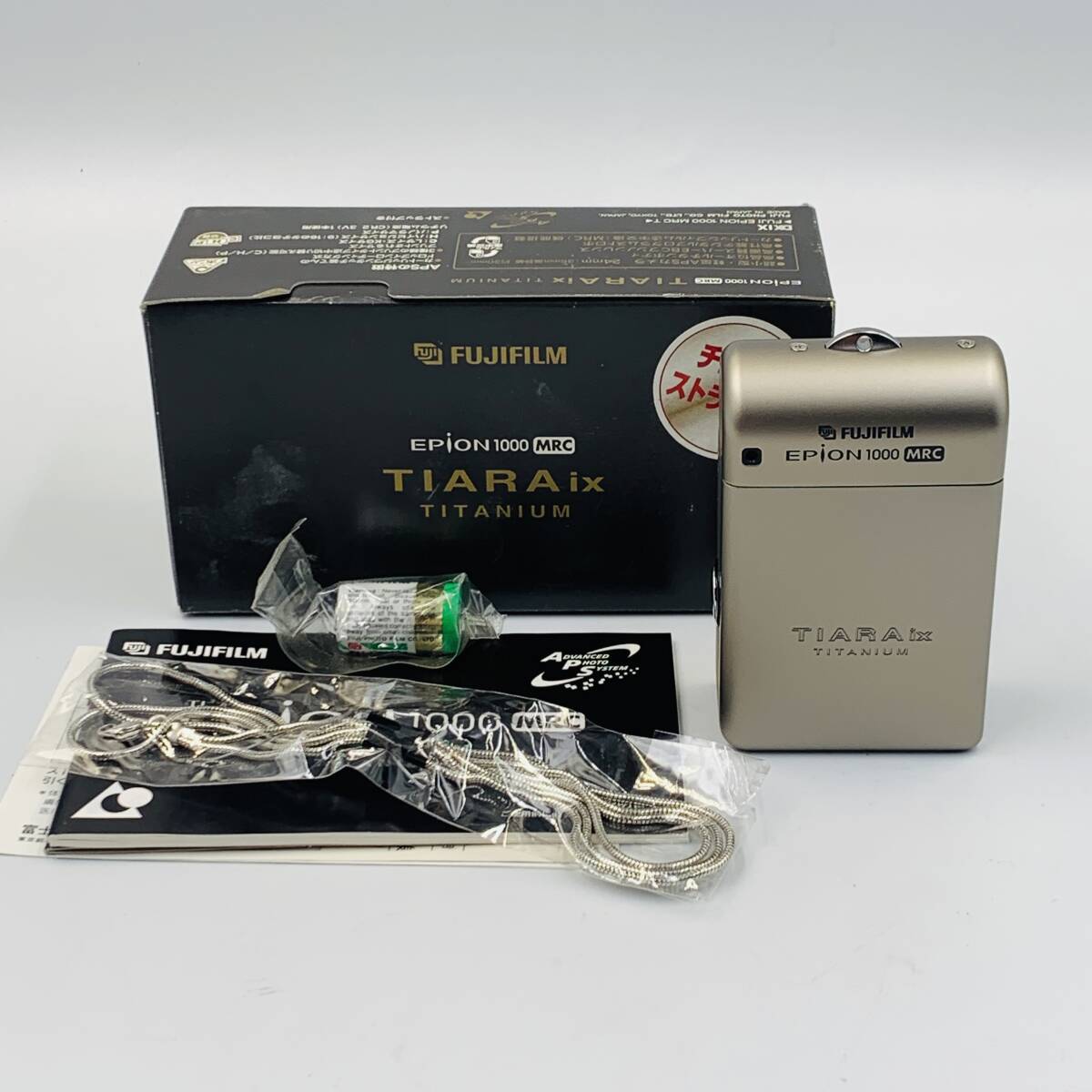 【未使用保管品】FUJIFILM EPION1000MRC TIARA ix TITANIUM 富士フイルム フィルムカメラ 軽量APSカメラ 24mm チタンニウムの画像10