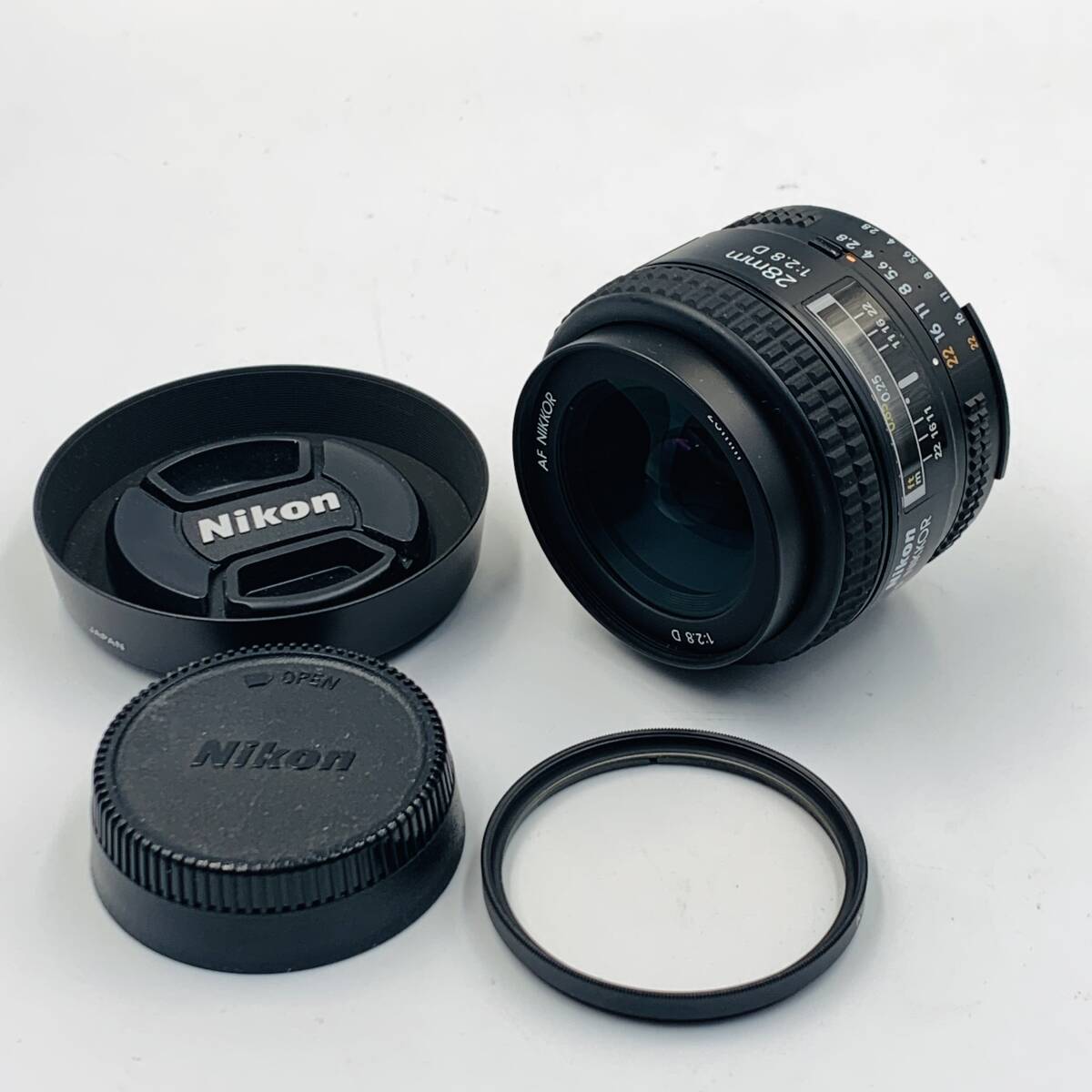 【未使用保管品】Nikon AF NIKKOR 28mm F2.8D ニコンレンズ レンズフード付き【閉店カメラ店展示品】_Nikon AF NIKKOR 28mm F2.8D