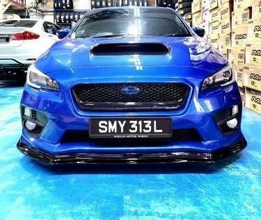 【送料無料】新品 スバル WRX STI S4 VAB VAG S4 STI フロントリップスポイラー バンパーアンダーカナード カーボン調_画像8