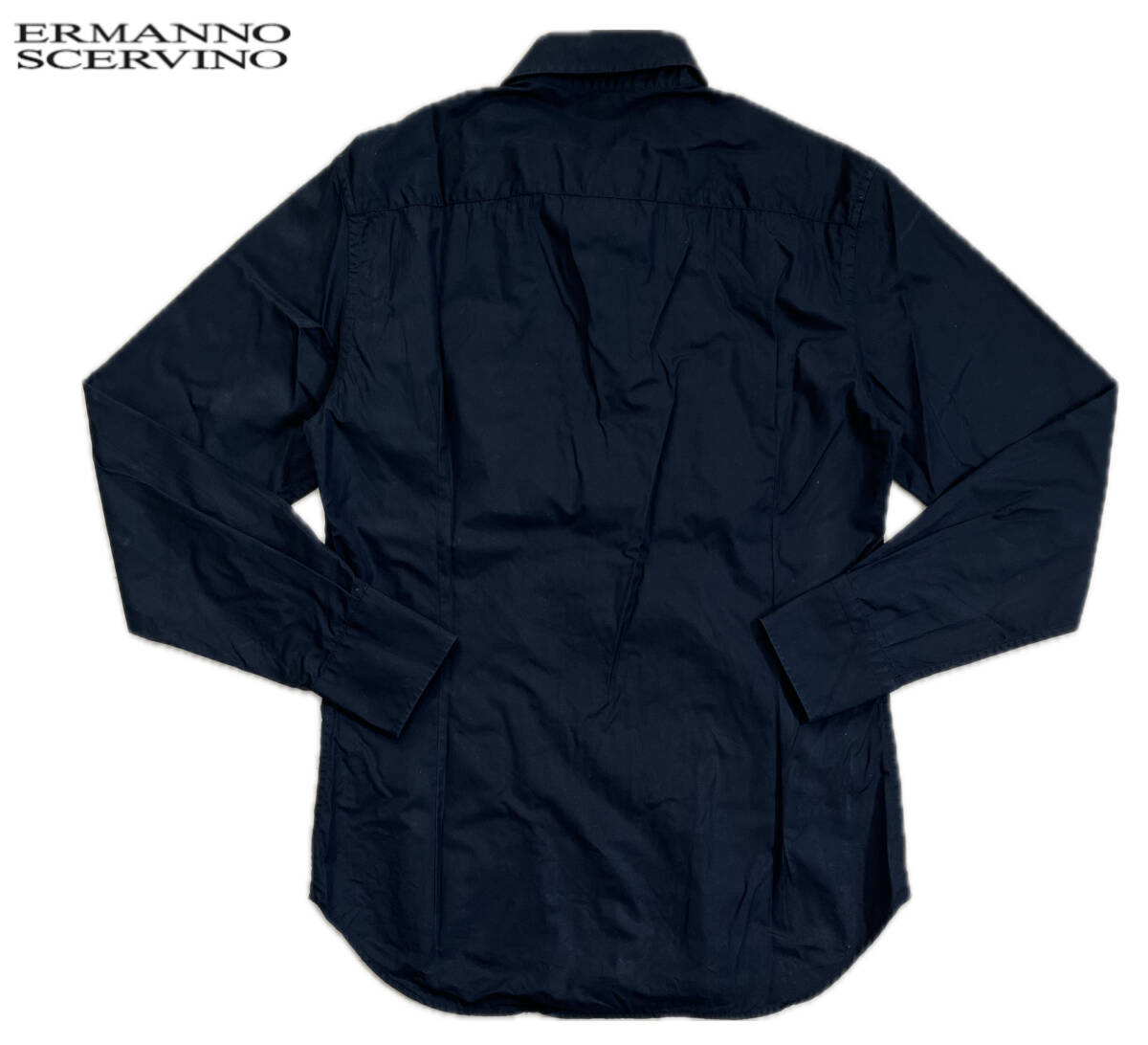 ★ERMANNO SCERVINO エルマノシェルビーノ フロント装飾 長袖シャツ 黒 ブラック サンフレール 46_画像2