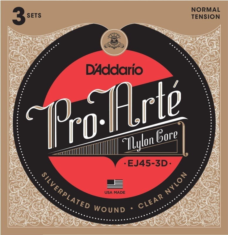 D'Addario ダダリオ クラシックギター弦 プロアルテ Silver/Clear Normal EJ45-3D 3set入りパック_画像1