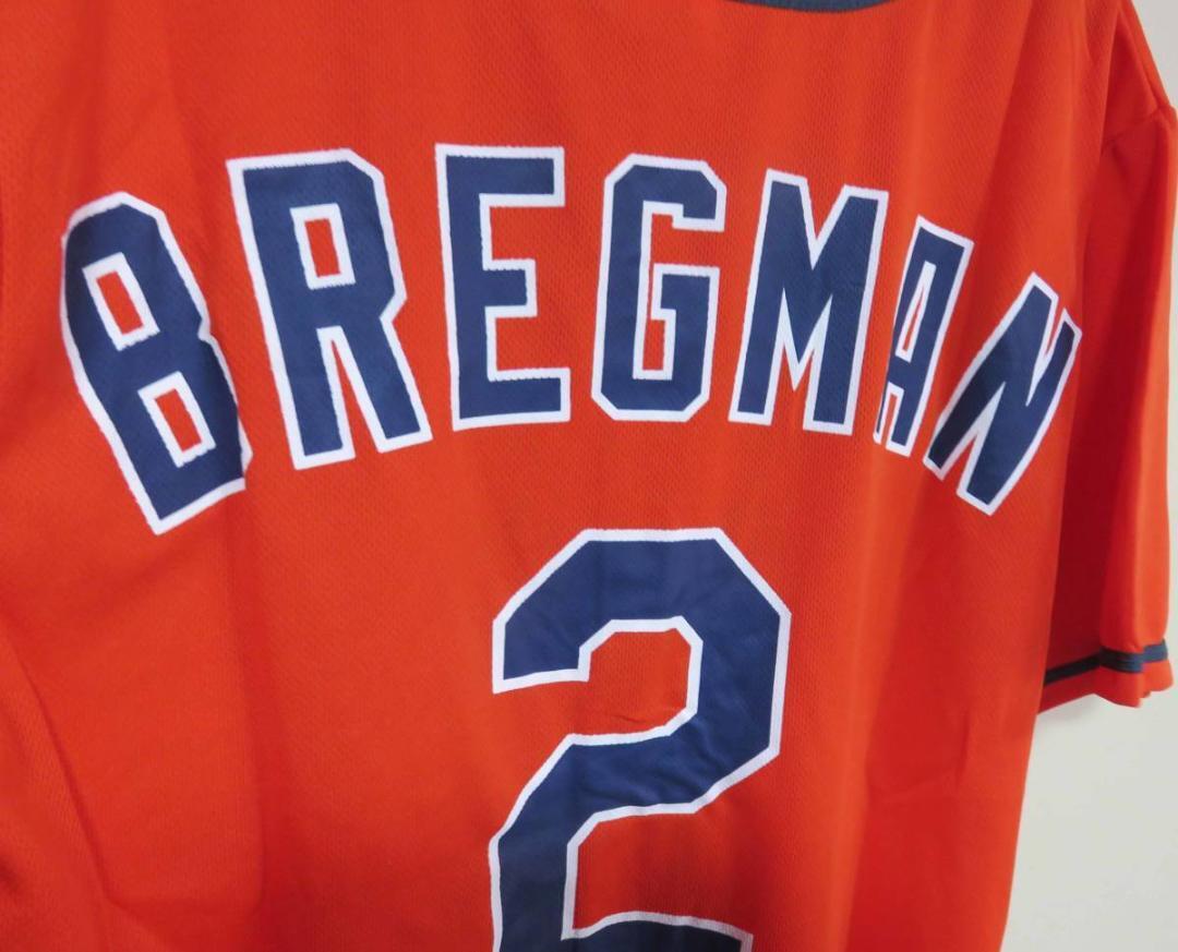 海外M橙■古着MLBヒューストン・アストロズHouston Astrosアレックス・ブレグマン　Alex Bregman２番ユニフォーム■野球　メジャーリーグ 