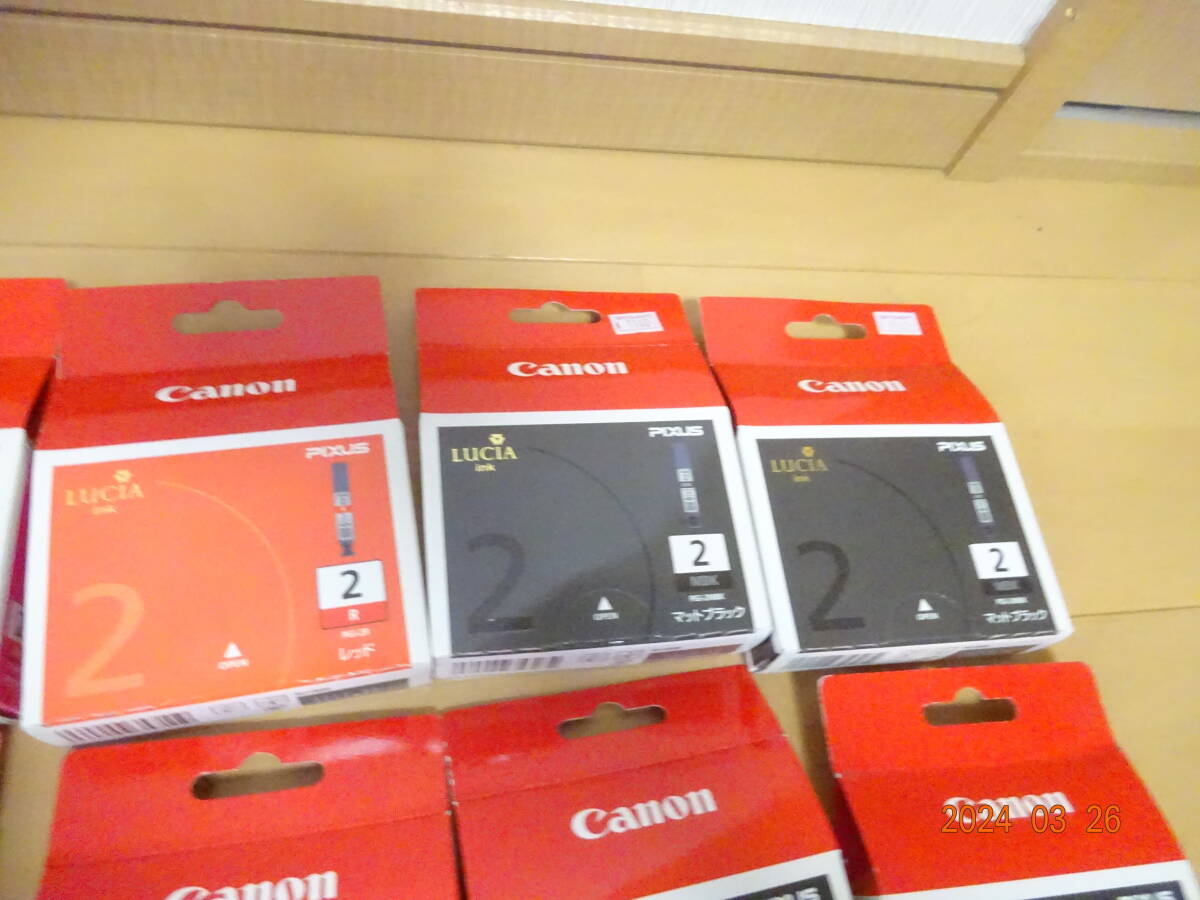 Canon キャノン PGI-2 プリンター用 インク 25個セット まとめて 未使用品 フォトブラック/マットブラック/マゼンタ/イエロー/グレー等_画像6