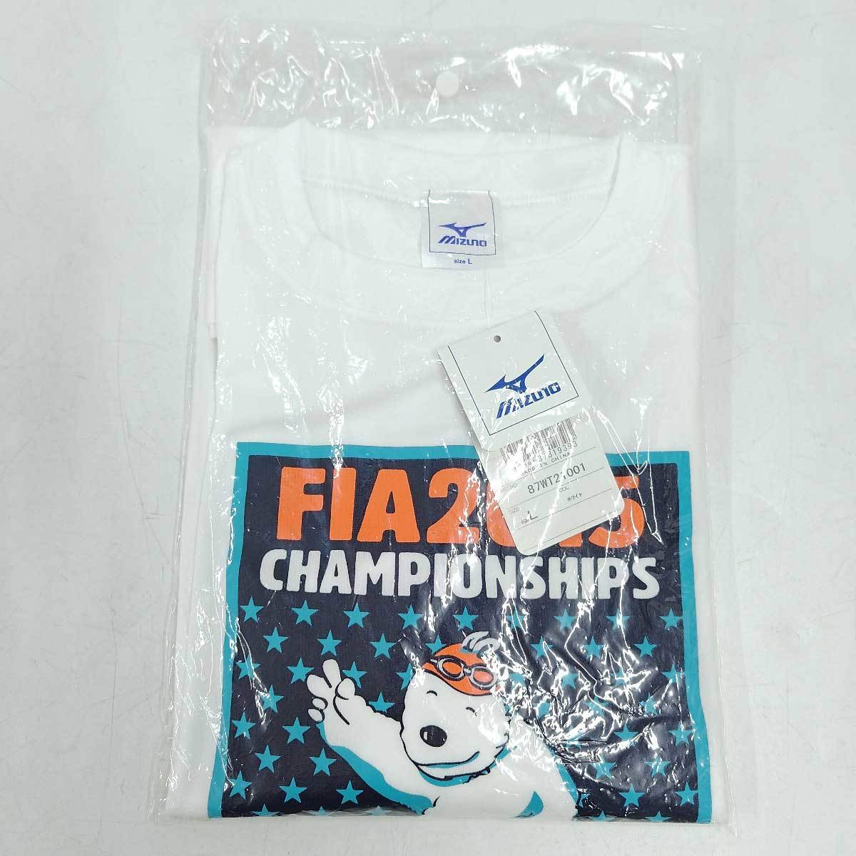 【中古・未使用品】ミズノ 競泳 FIA マスターズ 2015 スイミング チャンピオンシップ ドライシャツ Tシャツ L ユニセックス MIZUNO 水泳の画像5