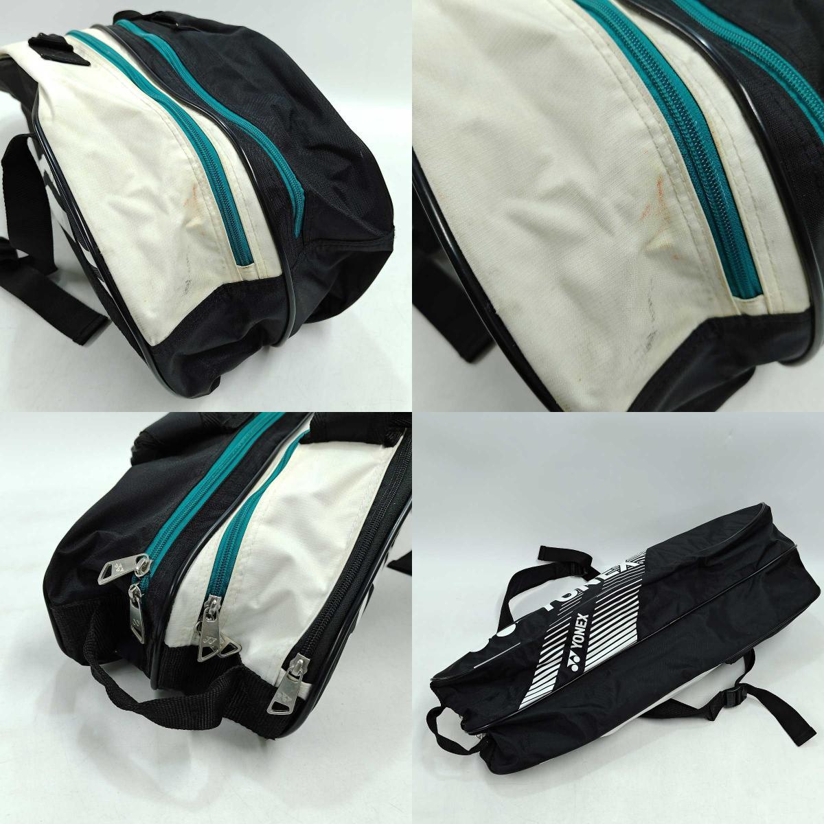 [ used ] Yonex case racket bag 6 rucksack attaching tennis 6ps.@ for white x black BAG1932R unisex YONEX badminton 