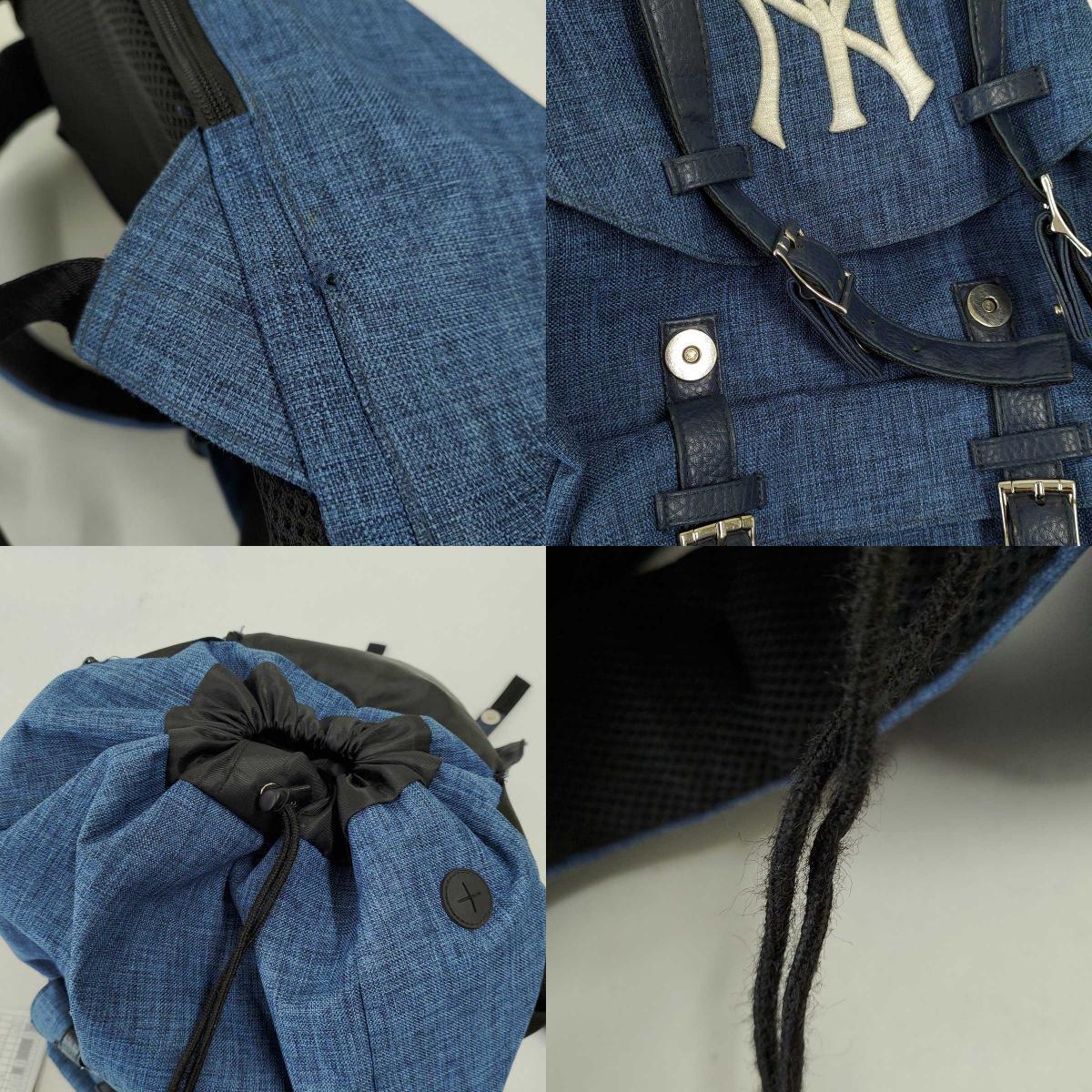 【中古】ニューヨークヤンキース リュック バックパック バッグ NEW YORK YANKEES ネイビー ユニセックス_画像9