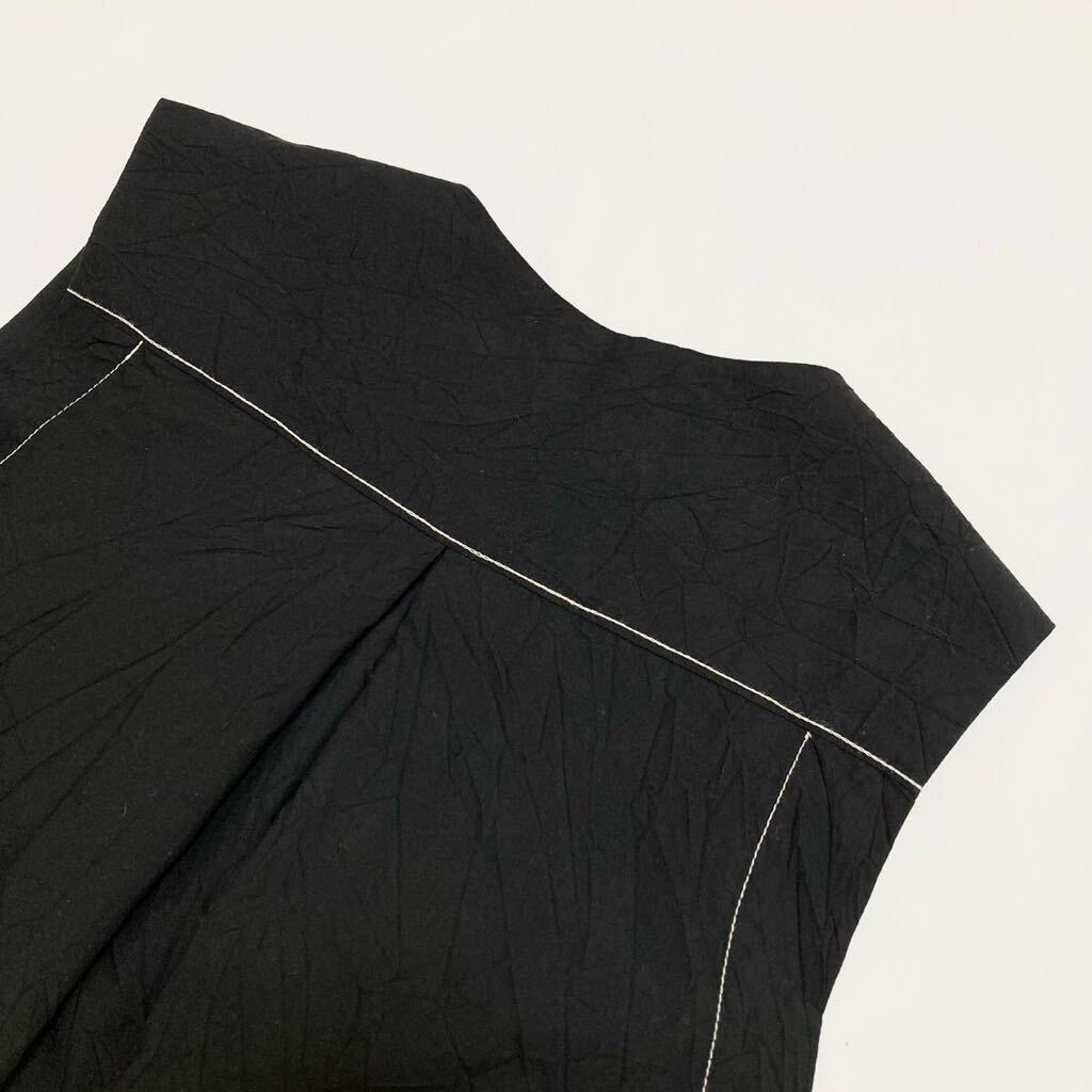 Y's COTTON TYPEWRITER CLOTH DRESS 黒2_画像7