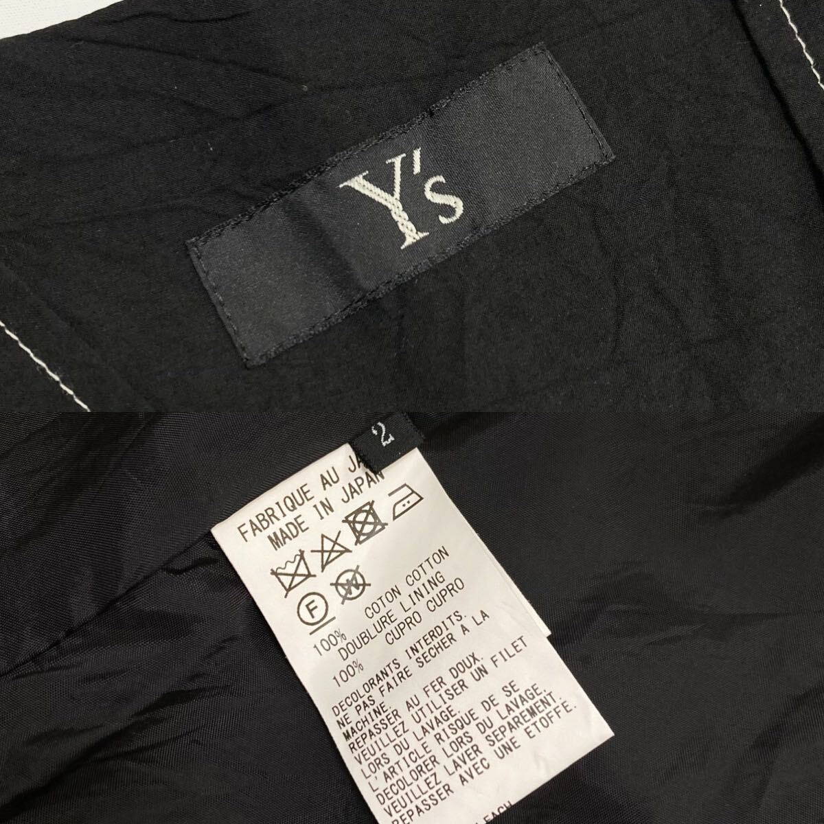 Y's COTTON TYPEWRITER CLOTH DRESS 黒2_画像10
