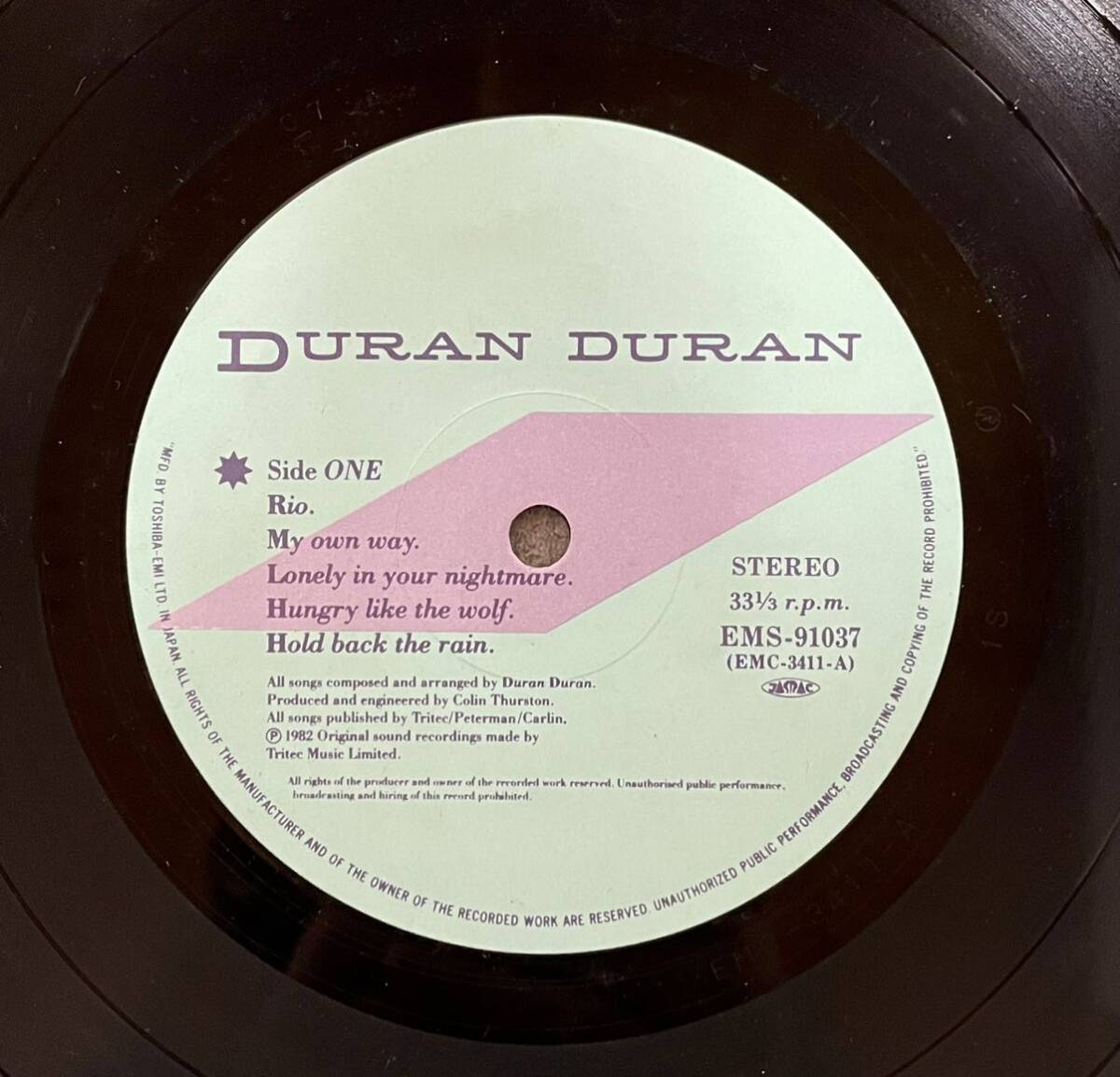 RCD495 DURANDURAN RIO デュラン・デュラン リオ LP レコード 帯付 ロック_画像3