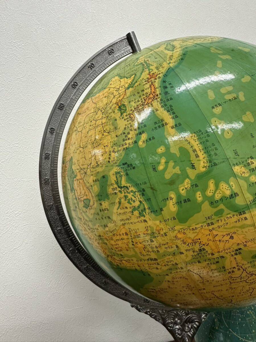 SNT191 レトロ 地球儀 天球儀 世界地図 星座図 大型サイズ インテリア 学習 オブジェ 星座 地図 ヴィンテージ アンティーク_画像3