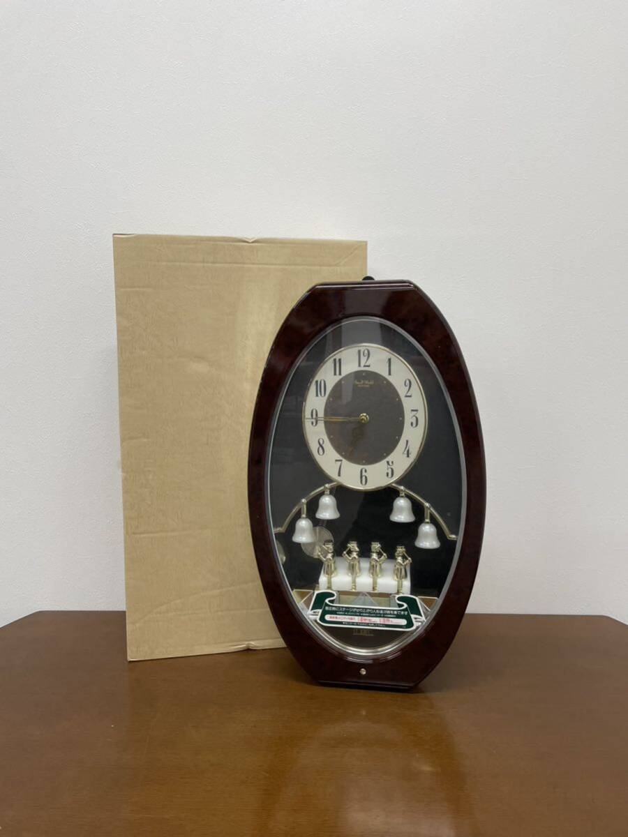 リズム時計工業 4MH687 スモールワールド からくり掛時計 時計 壁掛け時計_画像1