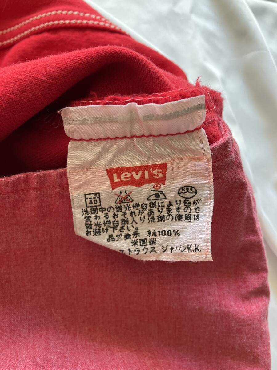 希少サイズ90s Levi's 501 /赤REDデニム vintage USA製 ビンテージ W30Ｌ34_画像5