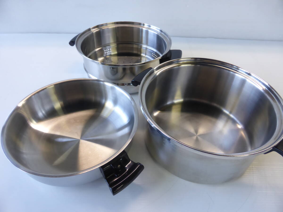  Amway Queen cooking wear use item, unused goods ../ saucepan fry pan . only .6 point set (2 one-piece )