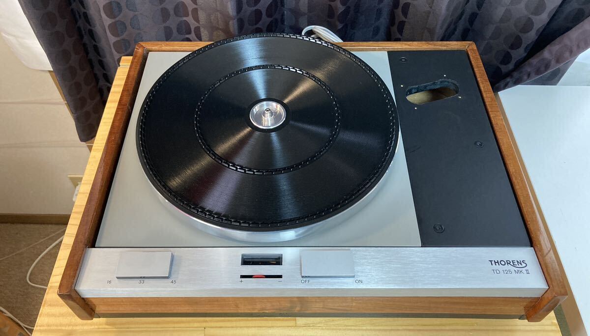 THORENS レコードプレーヤー TD-125 mk2 修復品　ダストカバー無し_画像1