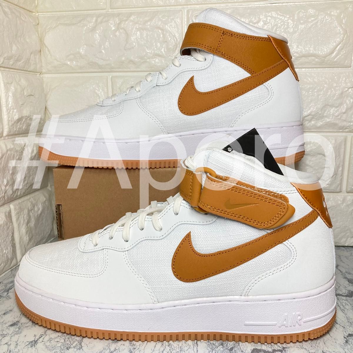 NIKE ナイキ AIR FORCE 1 エアフォース1 MID ミッド 白 28.5 オークル キャメル ベージュ 新品未使用