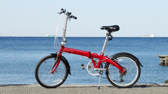折りたたみ自転車　ダホン DAHON　20インチ 外装6段変速　赤色 手渡し希望　横須賀市