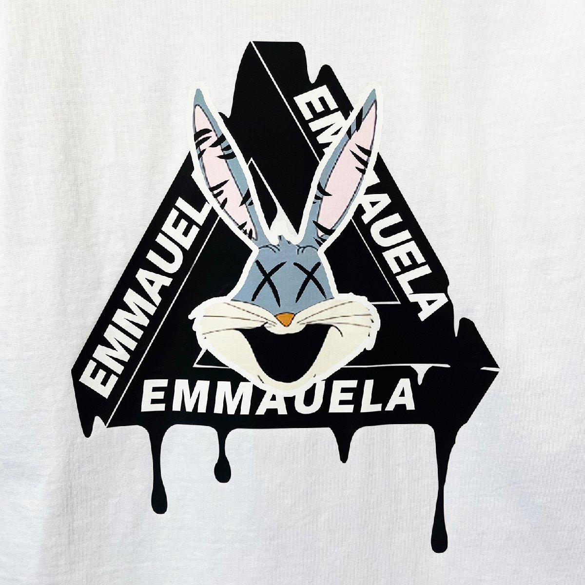 人気・半袖Tシャツ 定価2万◆Emmauela・イタリア・ミラノ発◆上級 快適 吸汗 速乾 ウサギ柄 トレンド スウェット レジャー 春夏 XL/50_画像5