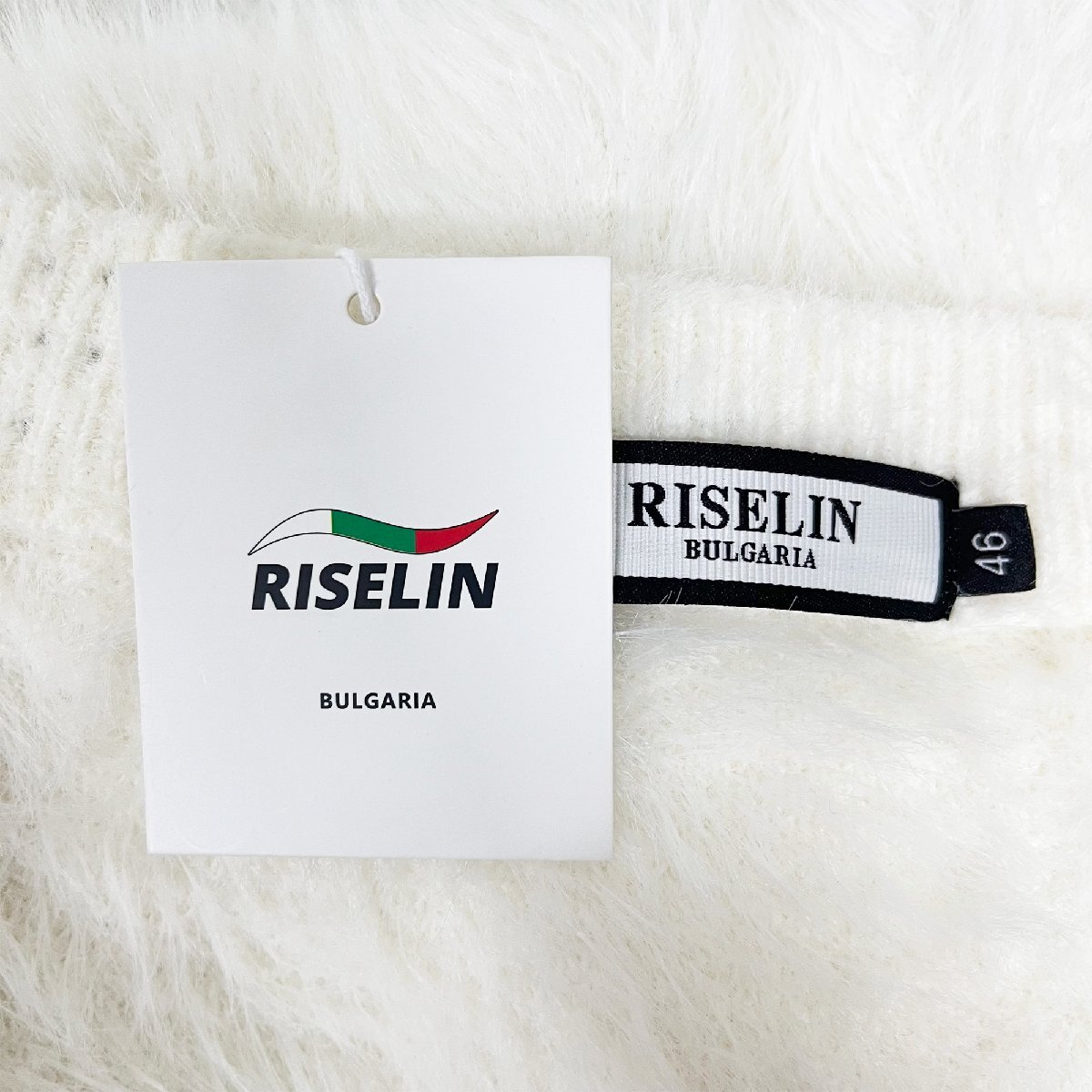 絶賛ヨーロッパ製※定価5万◆ブルガリア発※RISELIN 高級ミンク/カシミヤ混・カーディガン ふわふわ パール ニット 華やか かわいい L/48_画像9