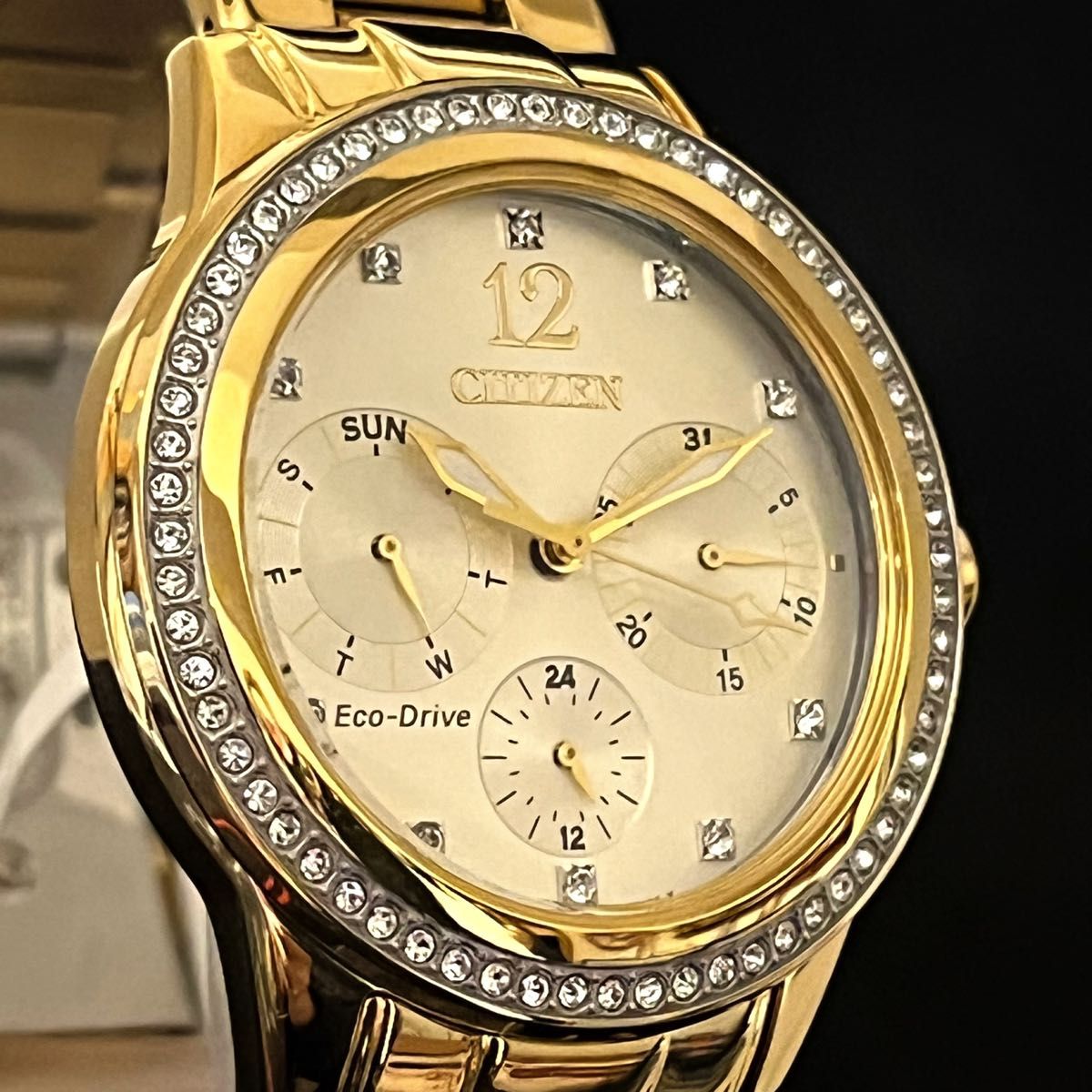 【CITIZEN】展示品特価/シチズン/レディース腕時計/お洒落/希少/女性用/プレゼントに/かわいい/プレゼントに/ゴールド色