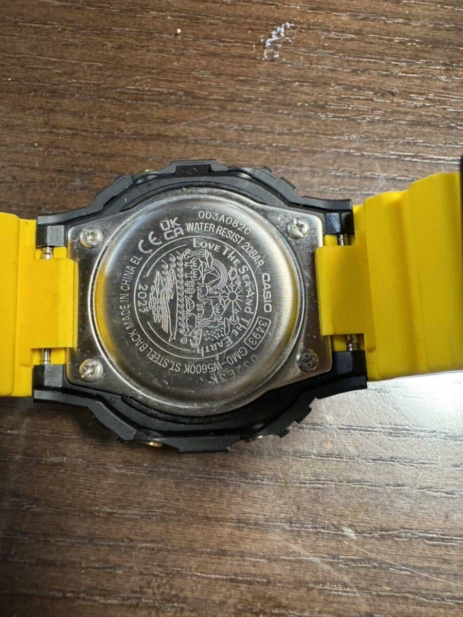 g-shockLove The Sea And The Earth イルカ・クジラ GMD-W5600K-9JR タフソーラー イエロー アイサーチ・ジャパン コラボレーションモデル_画像4