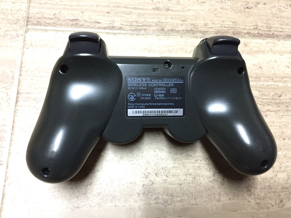 ★動作良品即決★分解清掃済み★PS3 SONY純正品 コントローラー デュアルショック3 グリーン_画像2