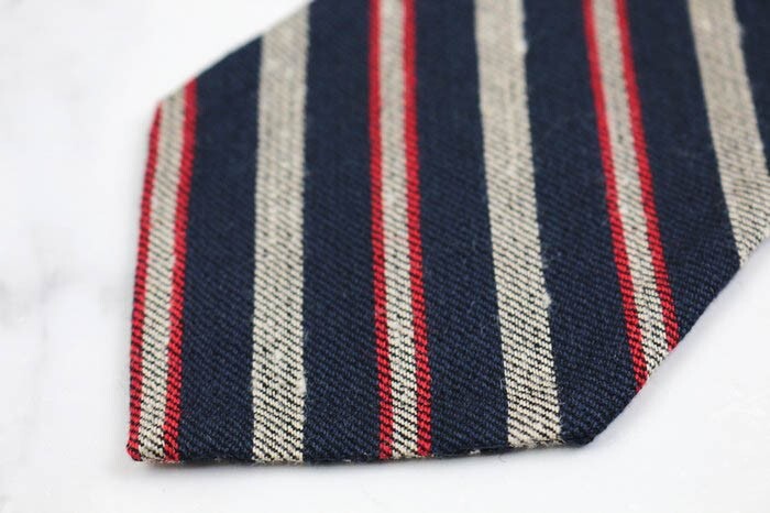  Mila Schon двусторонний полоса рисунок Италия производства бренд галстук мужской темно-синий хорошая вещь mila schon