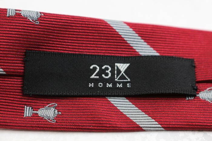 23 район шелк полоса рисунок общий рисунок узкий галстук бренд галстук мужской красный хорошая вещь nijuu thank 