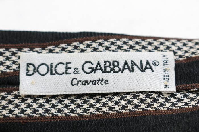 ドルチェアンドガッバーナ シルク 手裏剣柄 伊製生地 イタリア製 ブランド ネクタイ メンズ ブラック Dolce&Gabbana ドルガバ_画像4