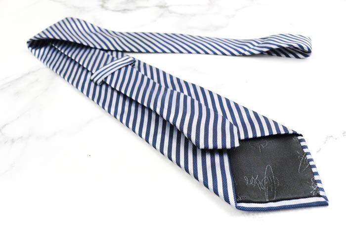  Vivienne Westwood шелк o-b рисунок Logo полоса рисунок Италия производства бренд галстук мужской темно-синий хорошая вещь Vivienne Westwood
