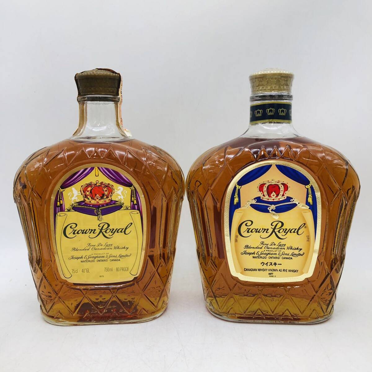 1円〜【未開栓】CROWN ROYAL クラウンローヤル 4本セット 1978 1979 まとめ売り カナディアン ウイスキー 古酒 750ml 40%WH46294_画像4