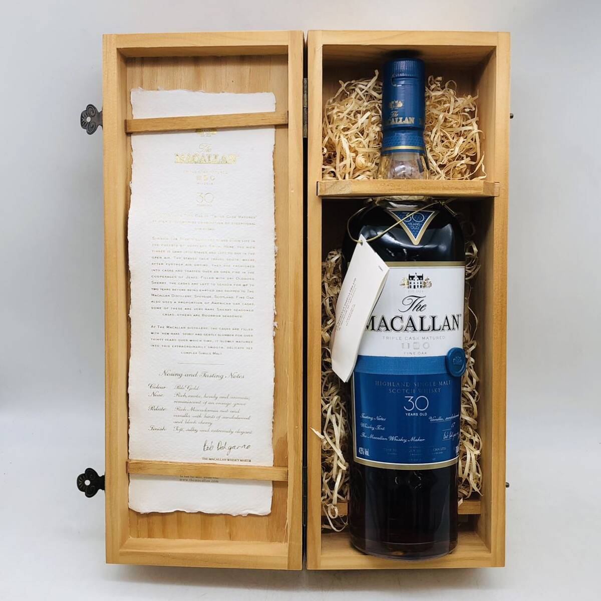 【未開栓】THE MACALLAN マッカラン 30年 ファインオーク スコッチウイスキー 700ml 43% 木箱付き WH39753の画像7