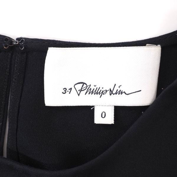 4-ZB079 フィリップリム 3.1 Phillip Lim レザースリッド ノースリーブ カットソー ブラック 0 レディース_画像5