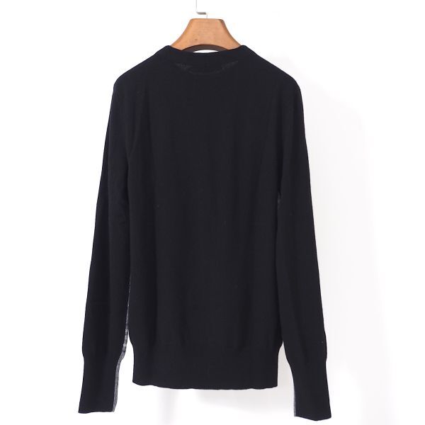 4-DB045[ unused ] Alexander Mac .-nALEXANDER QUEEN Skull pattern wool cashmere knitted sweater gray / black S men's 