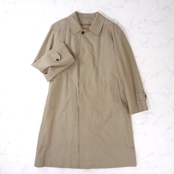 4-DB043 バーバリー ロンドン Burberry London バルマカーンコート ステンカラーコート ライナー付 ベージュ 92-170-5 L~XL メンズ_画像2