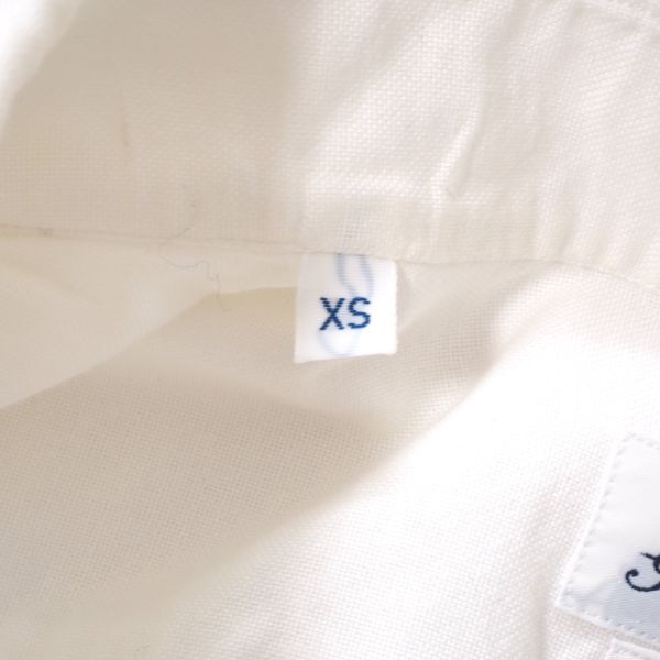 3-YL166 【美品】ジャンネット Giannetto イタリア製 カッタウェイカラー シャツ ホワイト XS メンズ_画像8