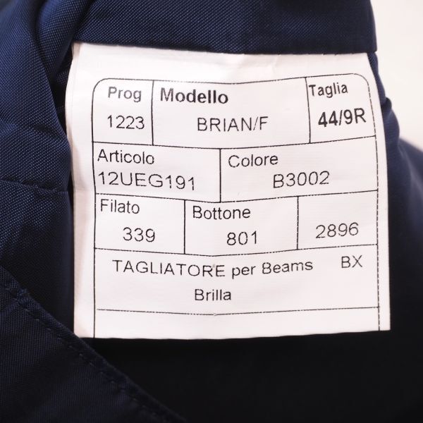 d22-02067 タリアトーレ TAGLIATORE イタリア製 リネン コットン ジレ ベスト ネイビー 44 メンズ_画像6