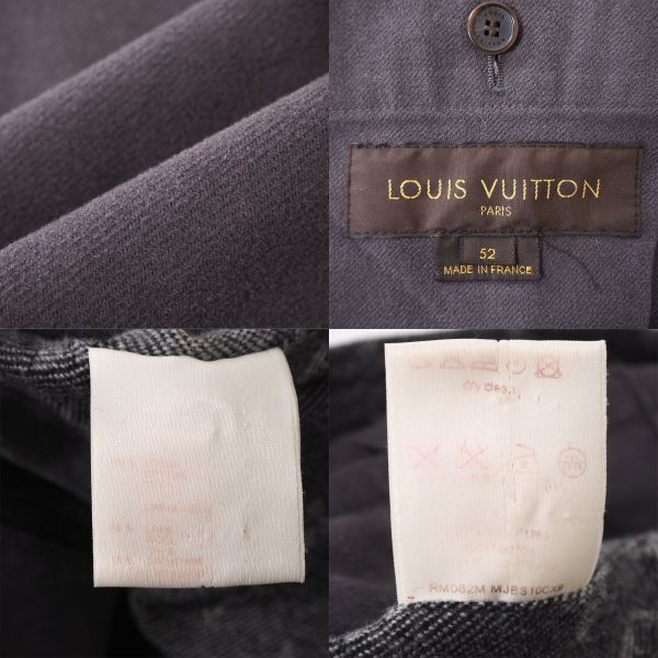 4-ZC017 ルイヴィトン Louis Vuitton 裏地モノグラム ミリタリー ジャケット グレー系 52 メンズ_画像10