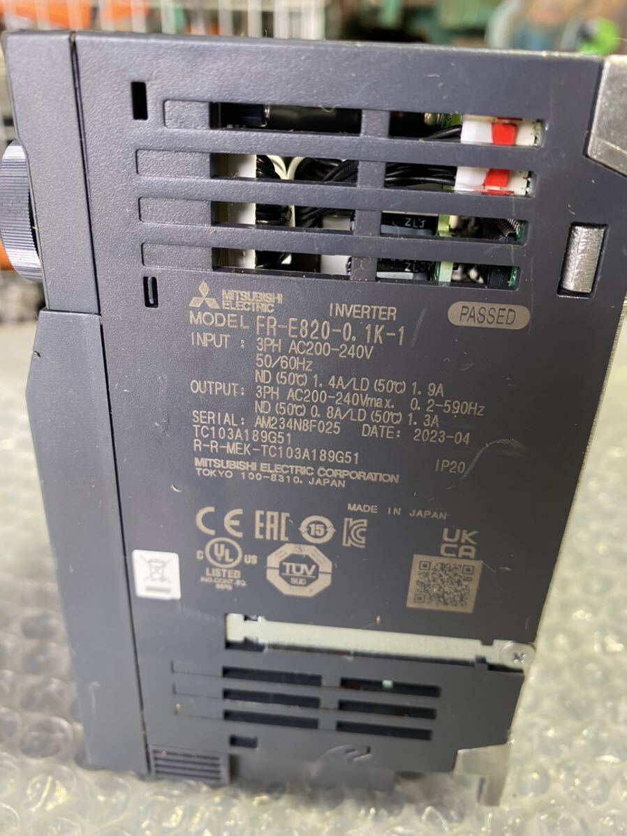 [KM106] MITSUBISHI ELECTRIC INVERTER FR-E820-0.1K-1 動作保証_画像2