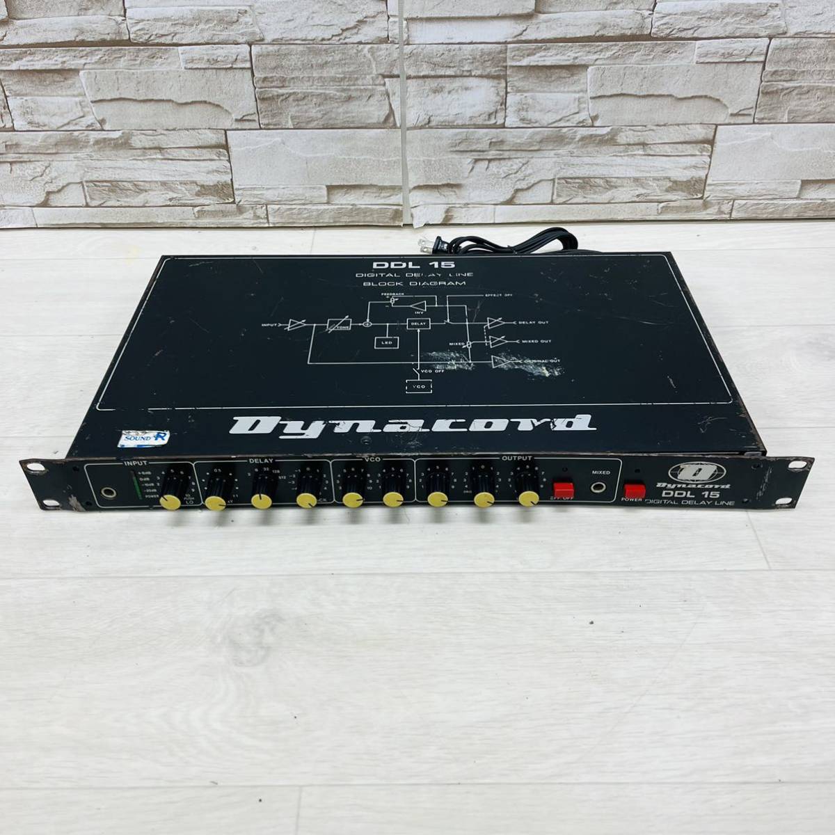 ☆希少・1円〜☆ Dynacord ダイナコード effector エフェクター DDL15 DIGITAL DELAY デジタル ディレイ 1U ビンテージ_画像1