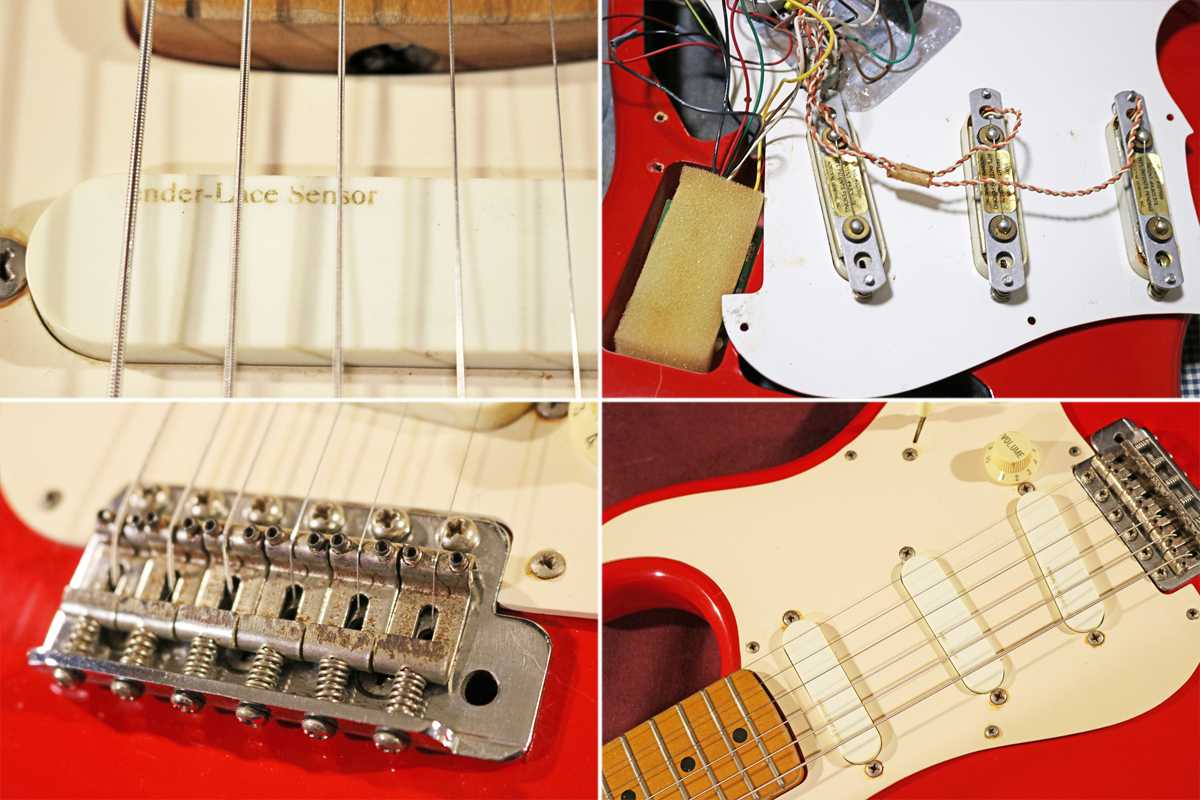 【Fender Japan】ST54-85LS（改）Stratocaster Trino Red（Lace Sensor Gold／Mid Booster 搭載／Alderボディ）日本製 ジャンク_画像8