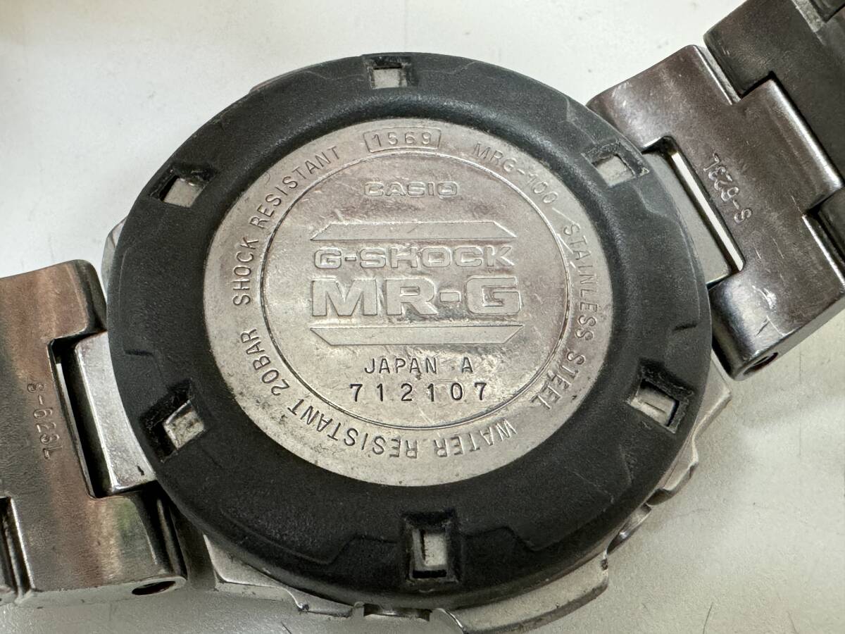 〈管24265〉【CASIO】カシオ G-SHOCK MR-G Gショック MRG-100 クオーツ デジタル メンズ 腕時計 動作品 中古現状品_画像8