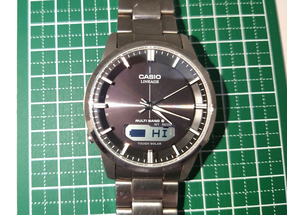 24749【CASIO：アナデジ】 カシオ LINEAGE LCW-M170T 電波ソーラー腕時計◆稼働現状品の画像7