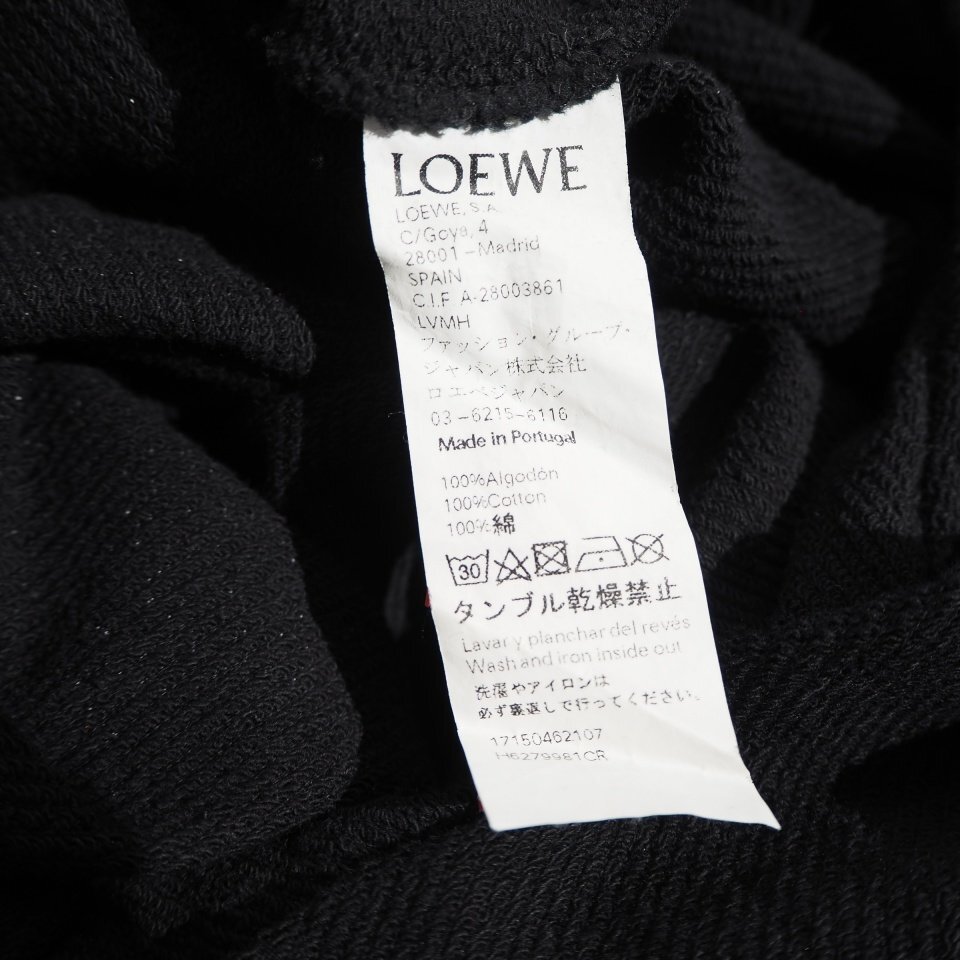 C1844P ▼LOEWE ロエベ▼ ドッグプリント スウェットシャツ ブラック M オーバーサイズ / メンズ 黒 シーズンレス rbの画像6
