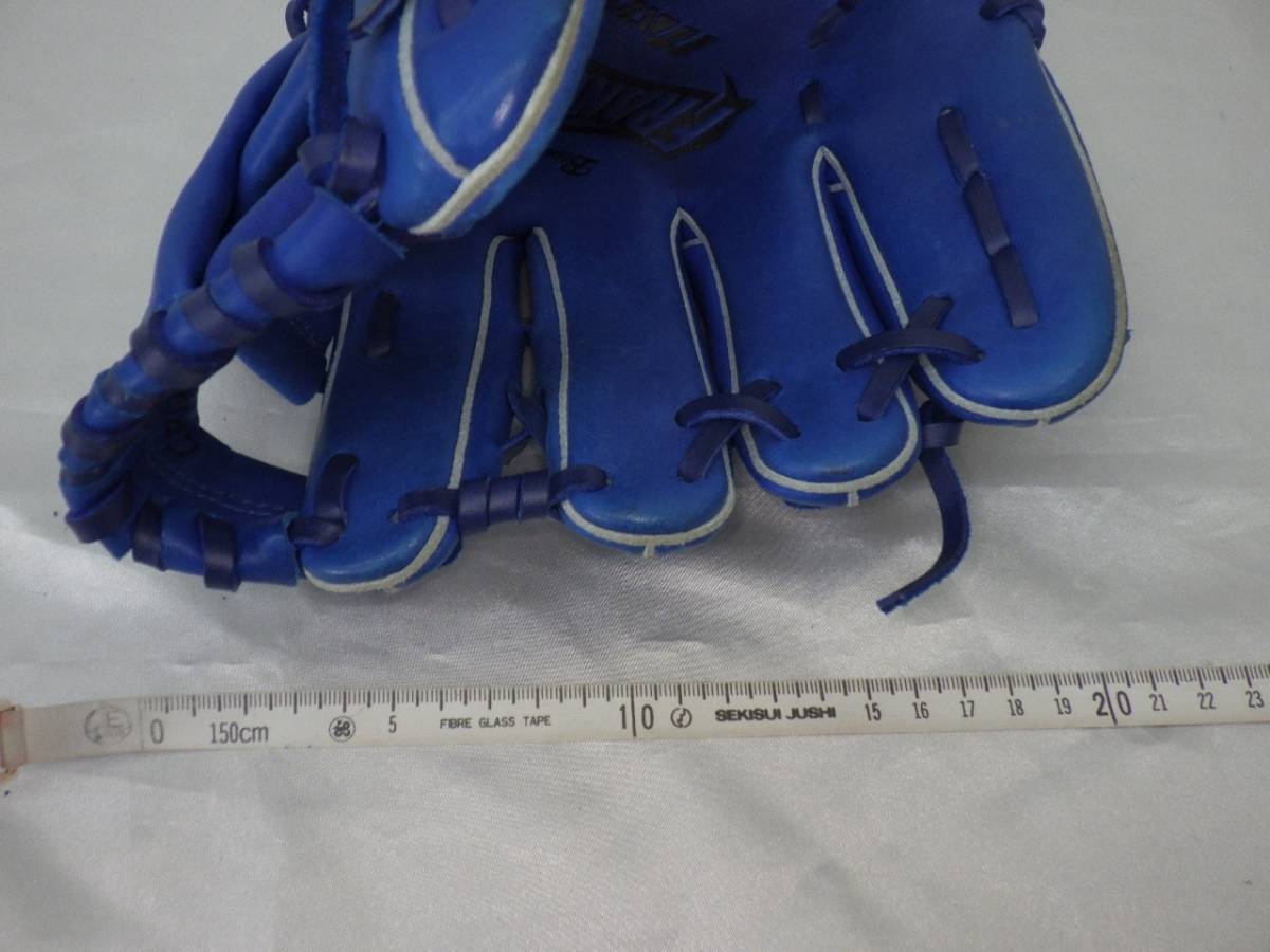 MIZUNO ミズノ グローブ FRANCHISE 左利き用 青 左手装着 左投げ用 野球 スポーツ グラブ 中古品 240309の画像9