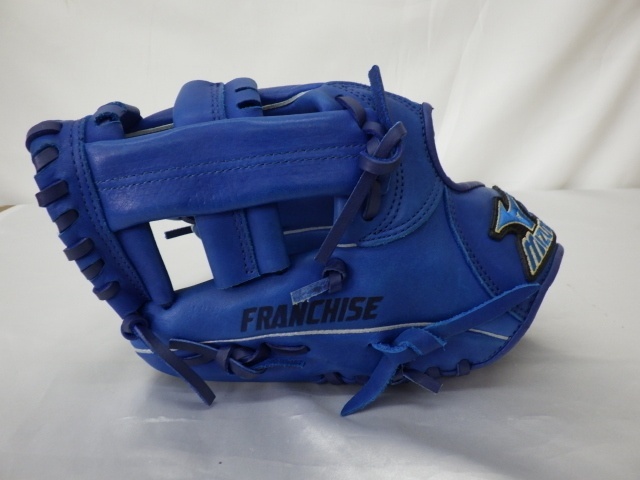 MIZUNO ミズノ グローブ FRANCHISE 左利き用 青 左手装着 左投げ用 野球 スポーツ グラブ 中古品 240309_画像3