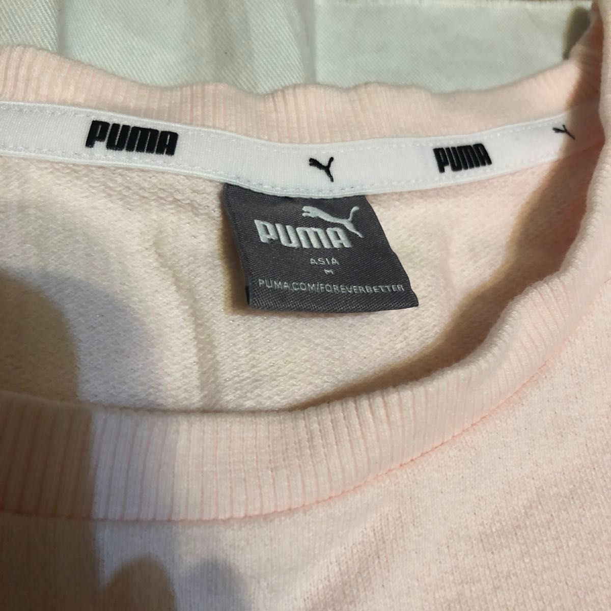 美品　PUMA  サーモンピンク　チュニック　ミニワンピ丈　長袖　Mサイズ