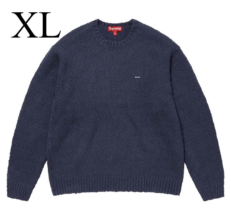 シュプリーム SUPREME BOUCL SMALL BOX SWEATER(ネイビー Navy)”と”FUTURA HOODED SWEATSHIRT Violet パープル XL(SS24Week6)セット_画像2