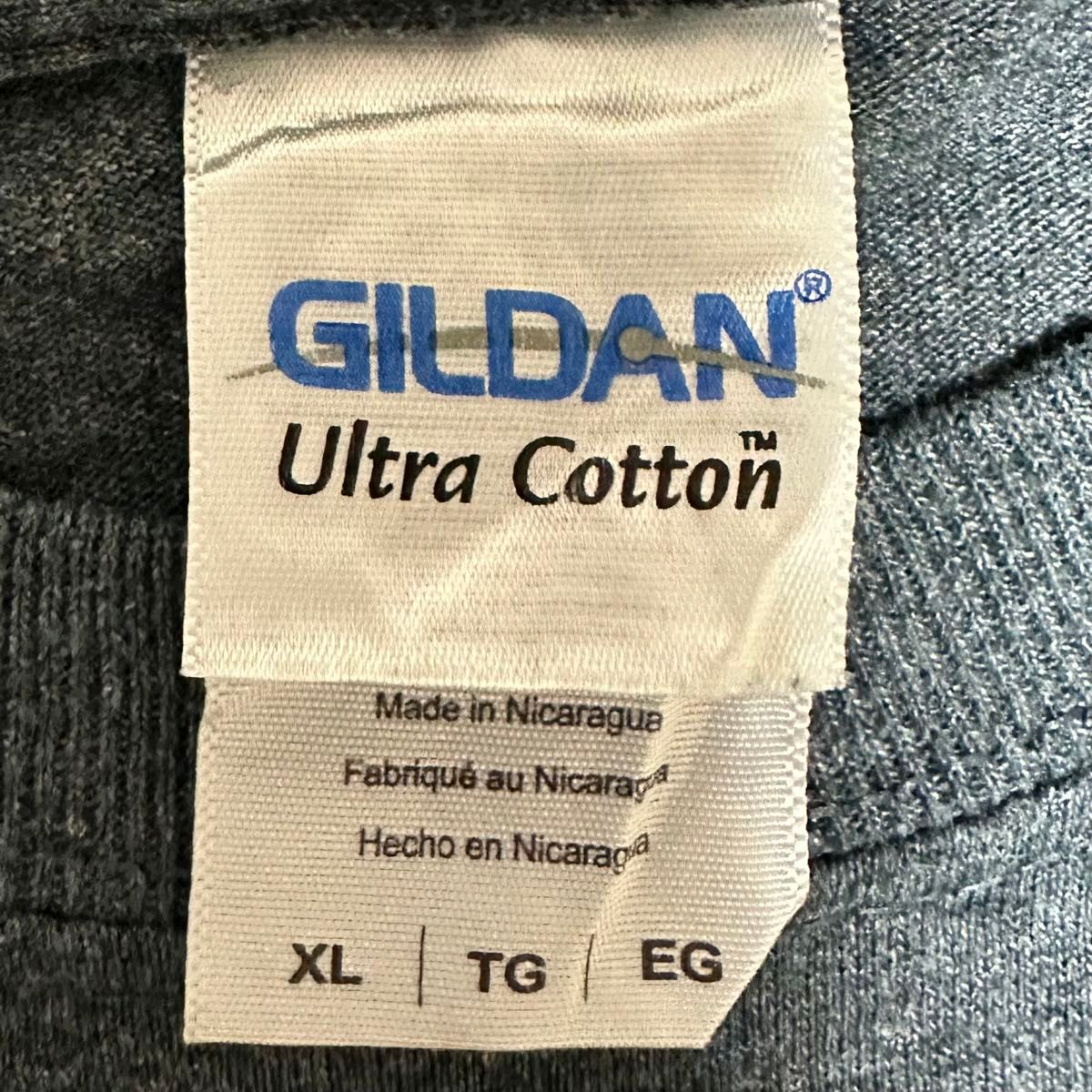 古着 GILDAN Girlie Girl Originals 長袖Tシャツ XL ブルーグレー Used 