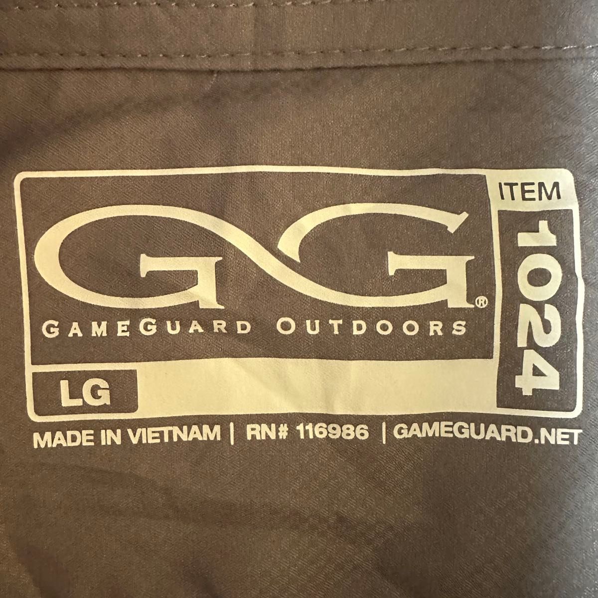 古着 GAMEGUARD OUTDOORS 長袖ワークシャツ 背面ベンチレーター 両胸ポケット L グレー Used