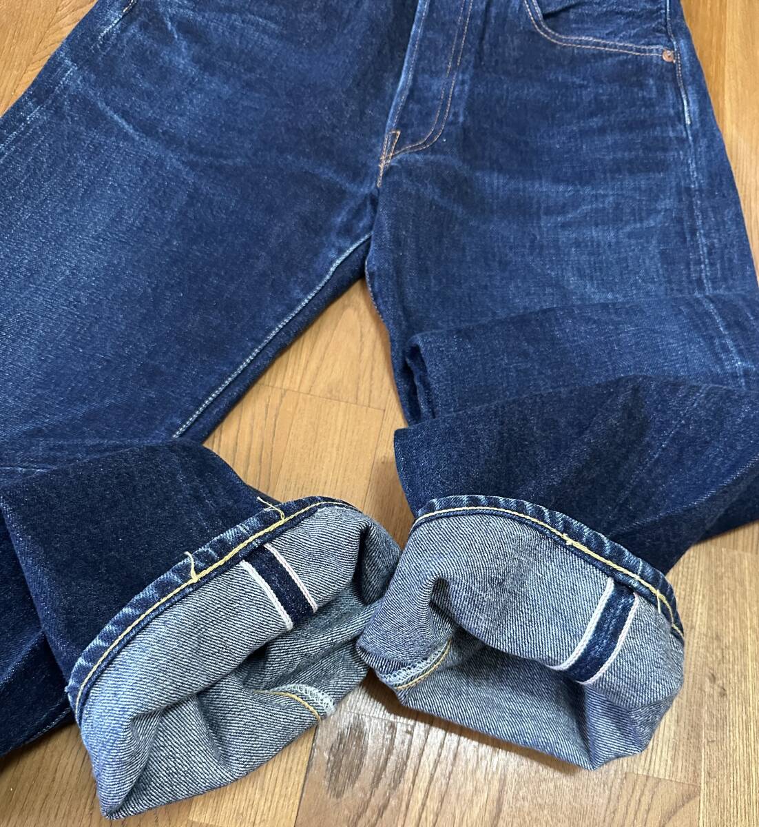 濃紺 Levi’s Vintage Clothing 501xx BIG E 赤耳 ストレートパンツ 31 デニム IDG 55501 古着_画像6